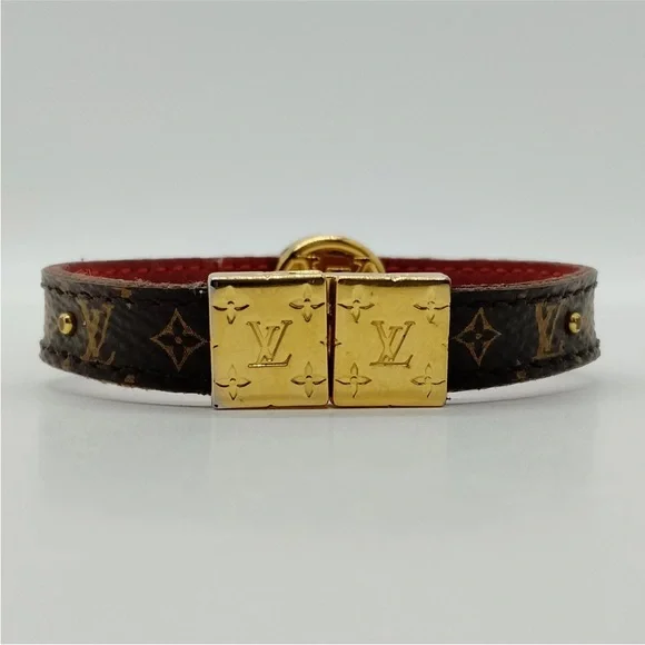 Louis Vuitton Gold and Brown Monogram Bracelet- REVERSIBLE!! - Picture 4 of 9